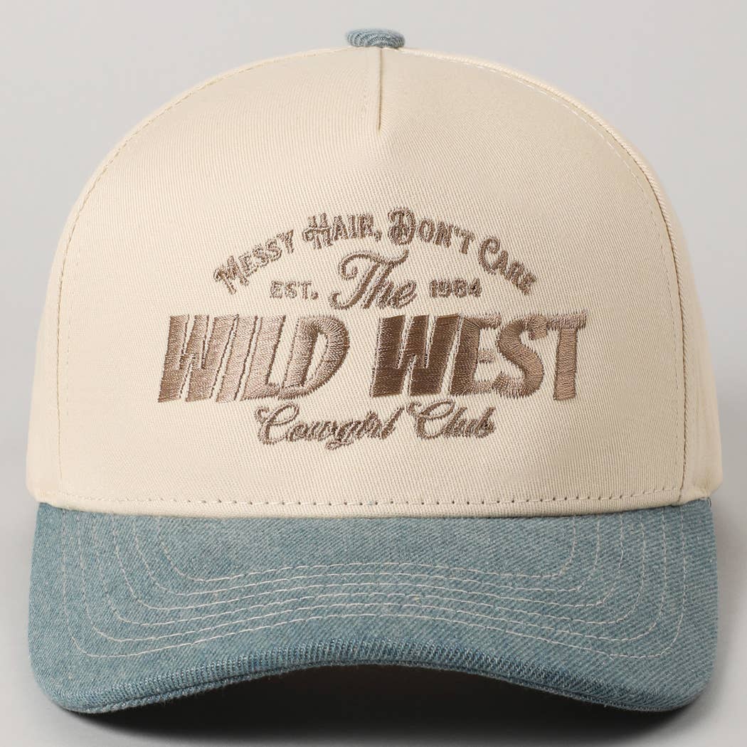 Messy Hair Wild West Cowgirl Hat