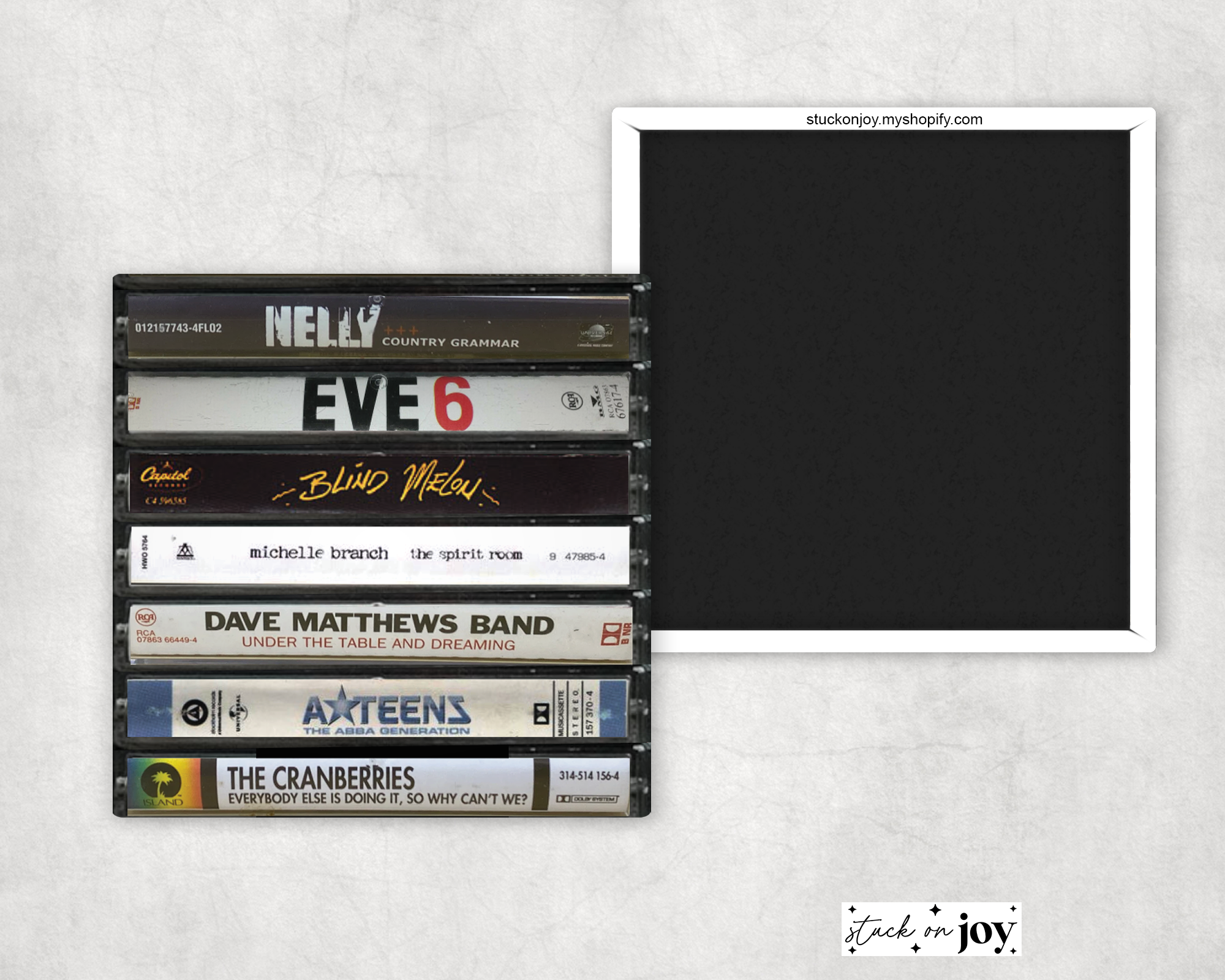 90'S MUSIC CASSETTE TAPES ON 2X2 MAGNET v4