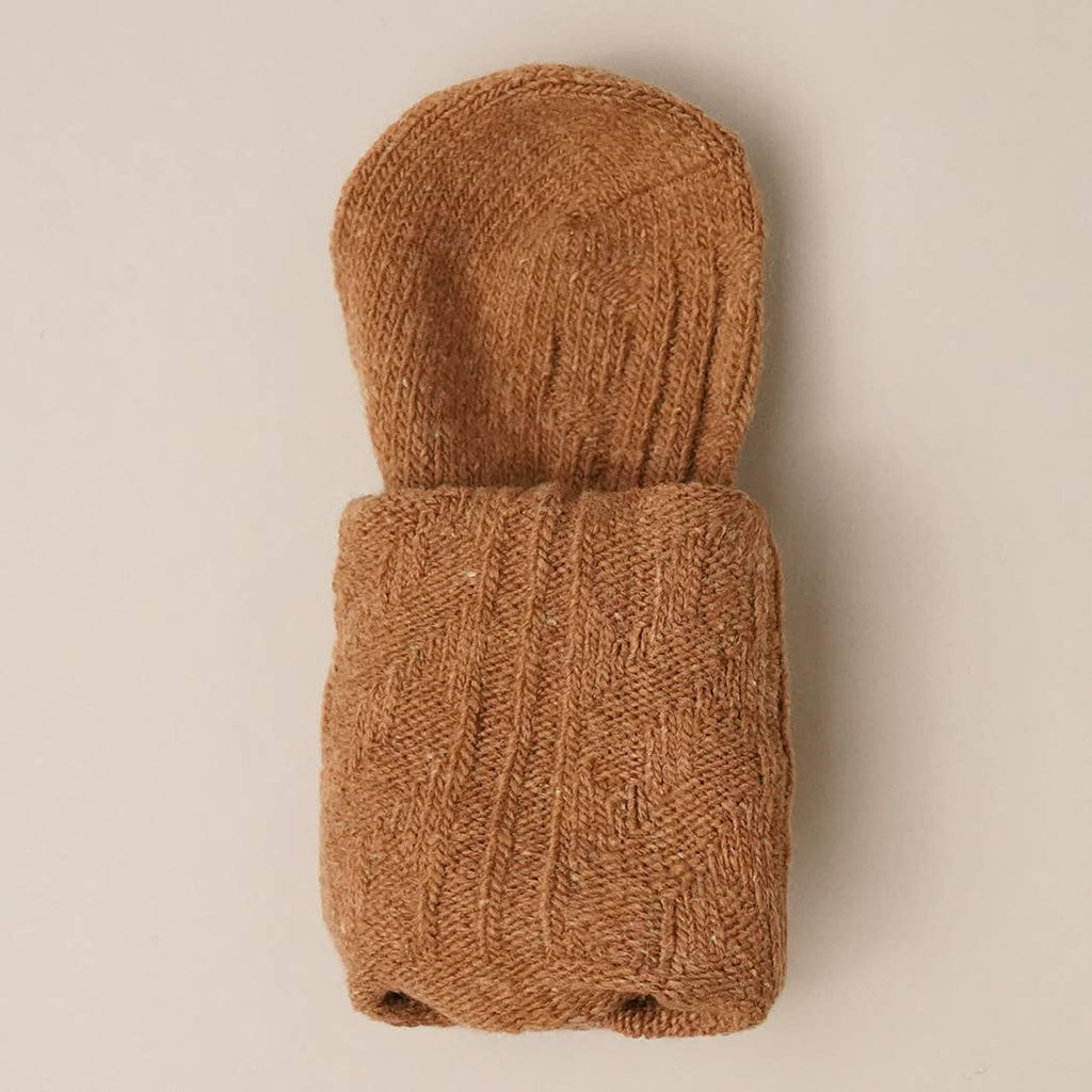 Rib Knit Wool Blend Crew Socks