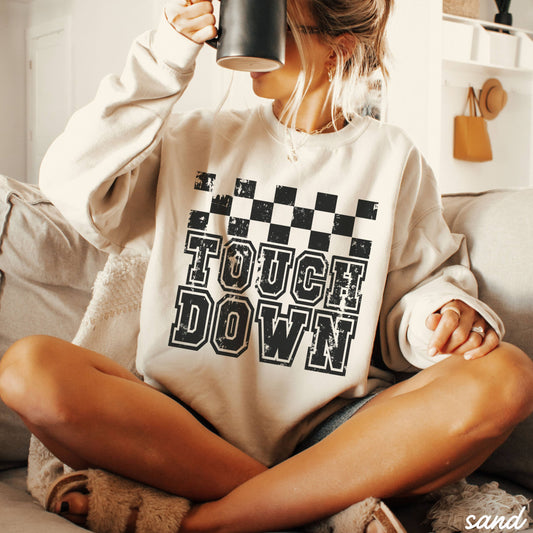 Touch Down Checkered Sweatshirt