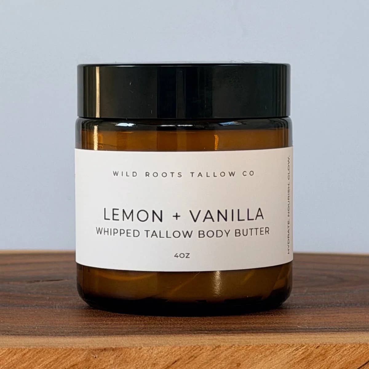 Lemon + Vanilla Tallow Body Butter | Brightening Body Whip: 4oz