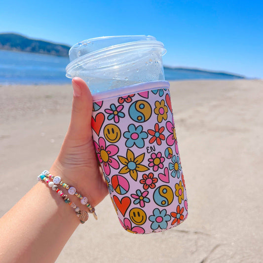 Cutie Cup Cover - Funky Floral: Small / 16oz