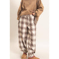 Plaid Drawstring Joggers