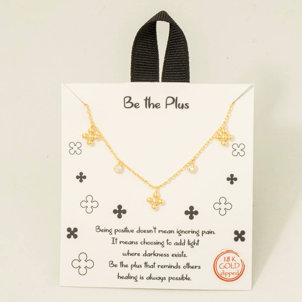Gold Dipped Clover Charms Necklace