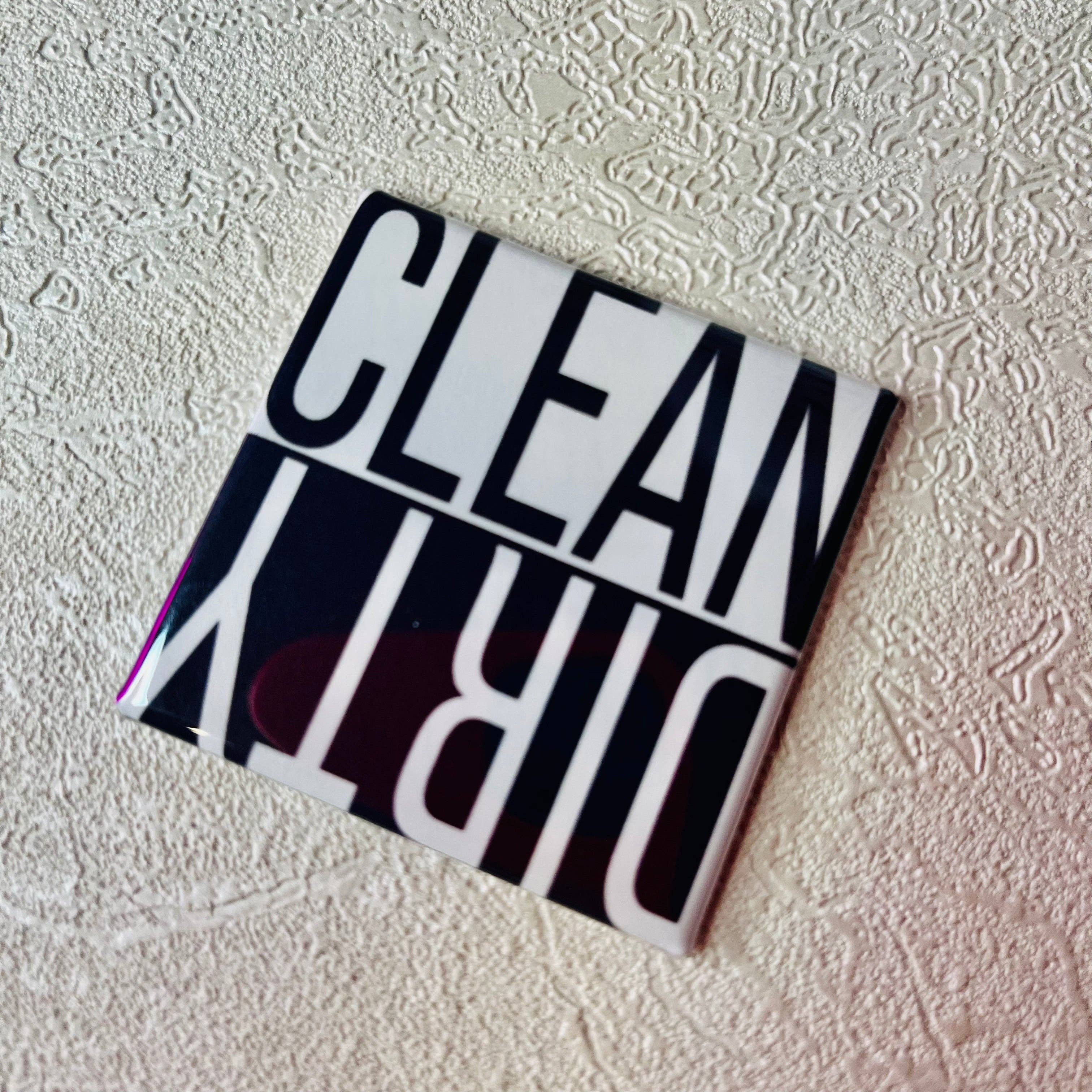 CLEAN DIRTY DISHWASHER 2x2 MAGNET