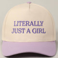Lavender Literally Just A Girl Trucker Hat