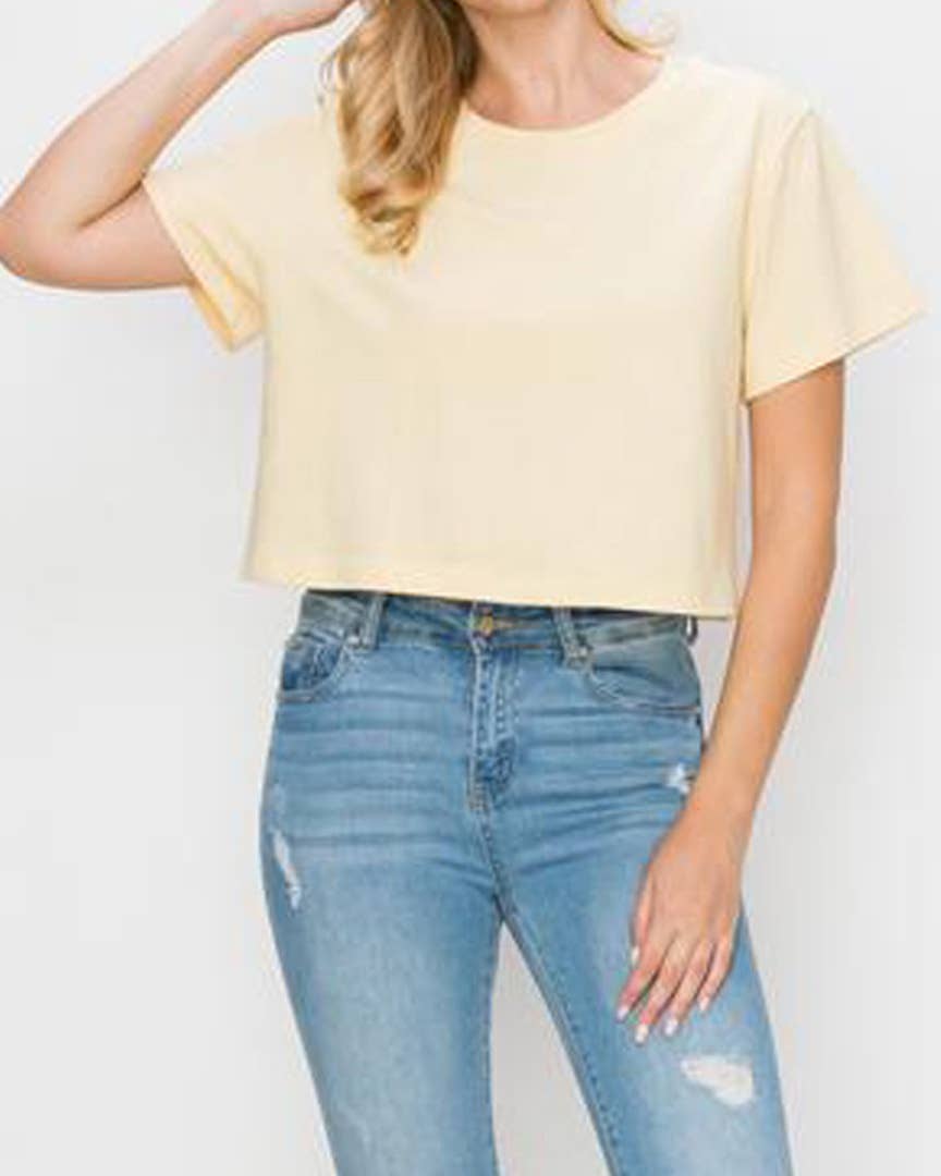 Game Day Football Graphic Crop Tee.: BLACK_WT / LARGE