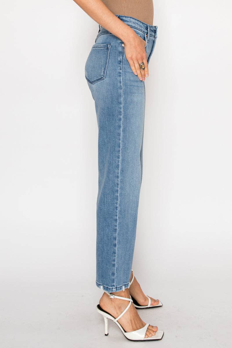 TUMMY CONTROL HIGH RISE STRAIGHT JEANS