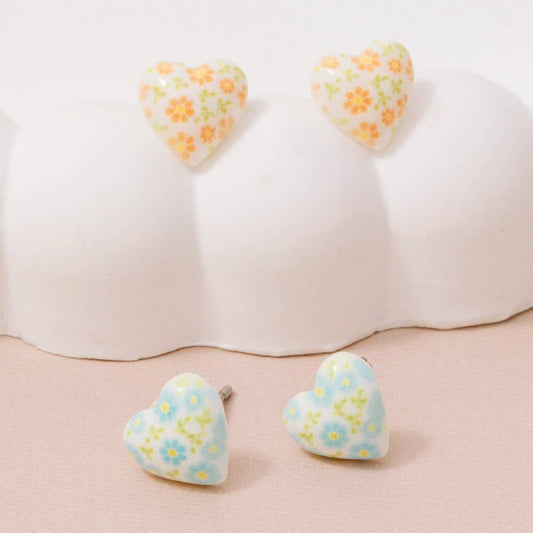 Dainty Heart Stud Earrings