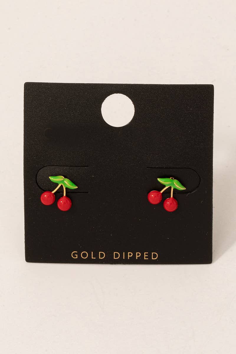 Cherry Stud Earrings
