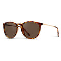 Drew - Women's Polarized Round Sunglasses: Tortoise / Brown Lens