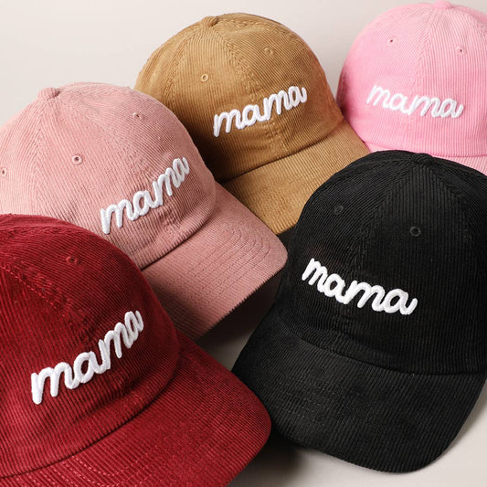 Mama Mauve Corduroy Cap