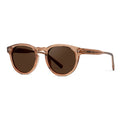 Tate - Round Polarized Sunglasses: Light Crystal Brown / Brown Lens