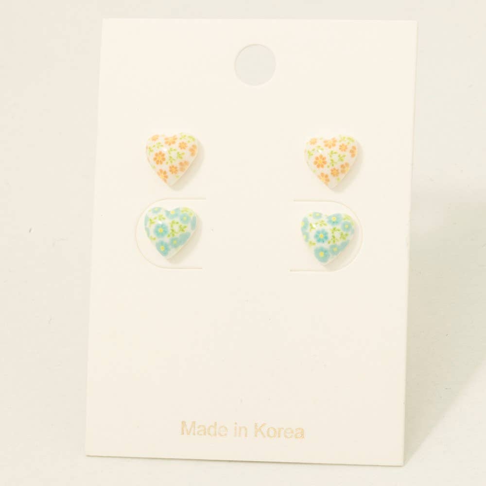 Dainty Heart Stud Earrings