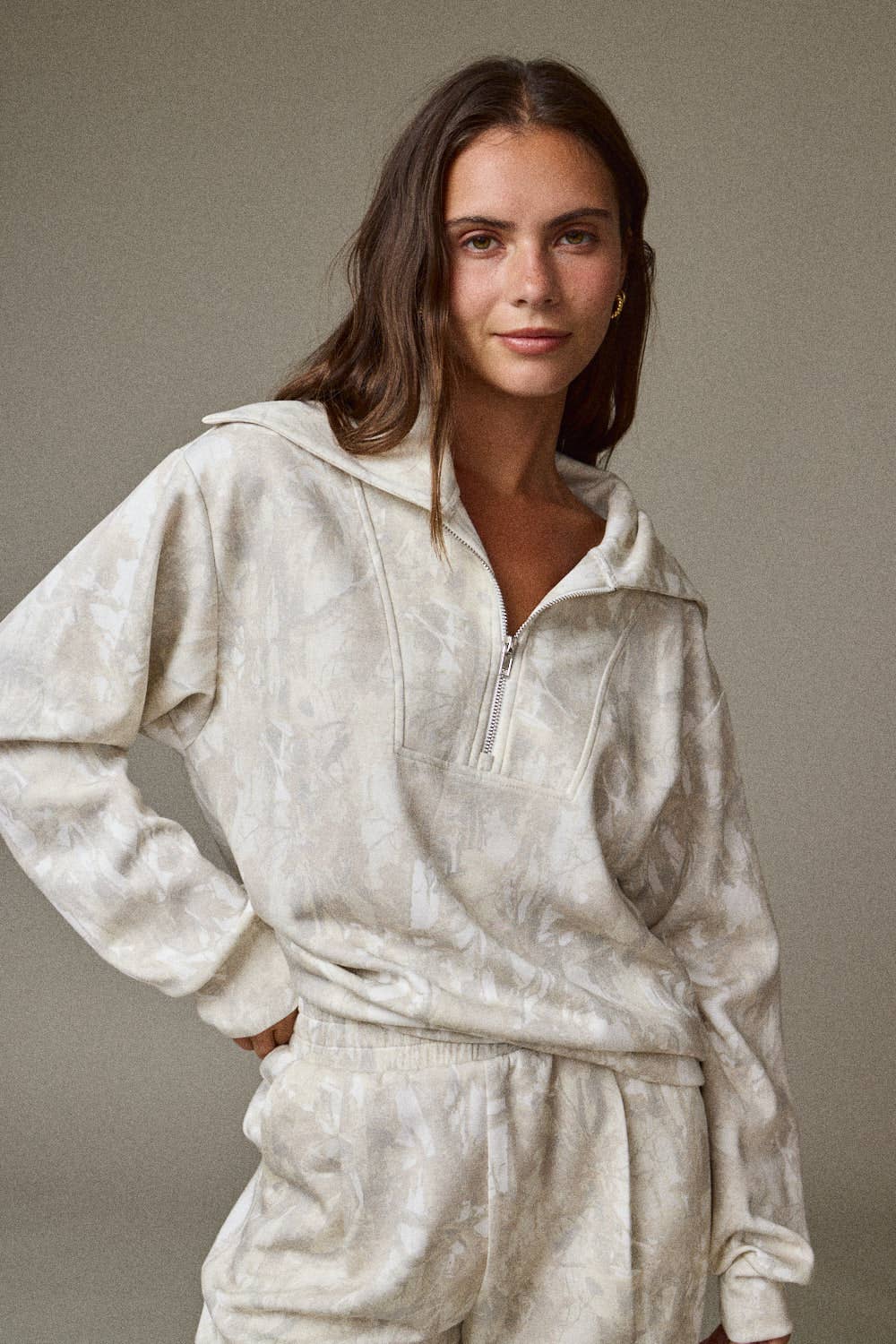 Penelope Loose Fit Half Zip Pullover and Pants