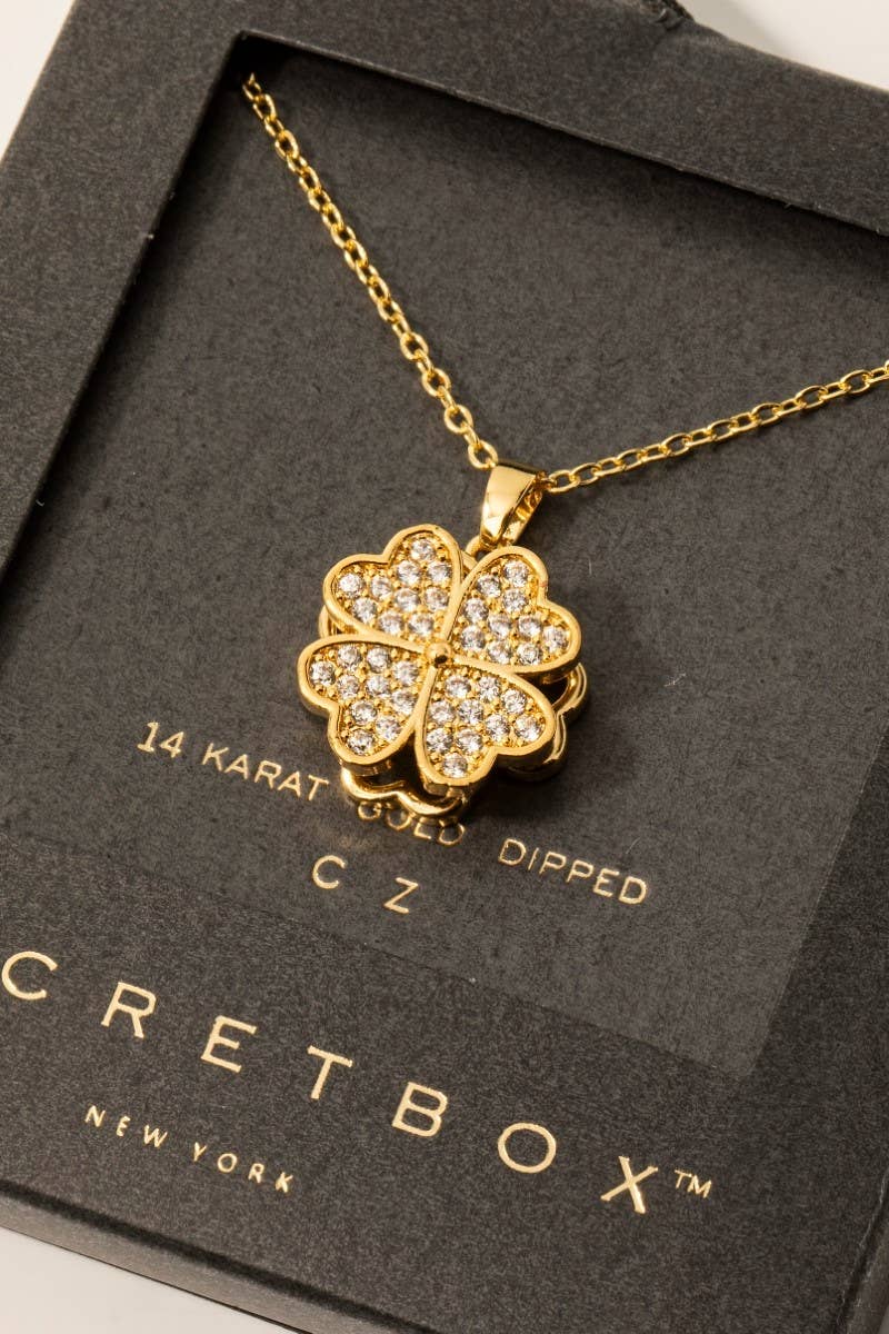 Gold Dipped Clover Necklace