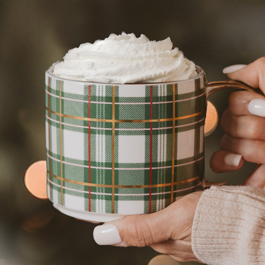 *NEW* Green Plaid Coffee Mug - Christmas Decor & Gifts