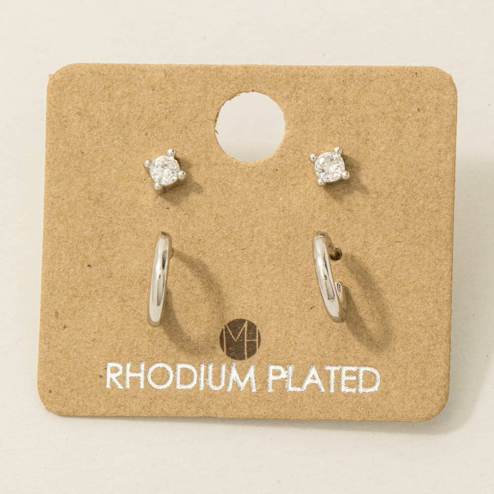 Mini Four Piece Post Stud Earrings: G