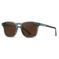Nick Square Polarized Sunglasses: Crystal Stone Blue / Brown Lens