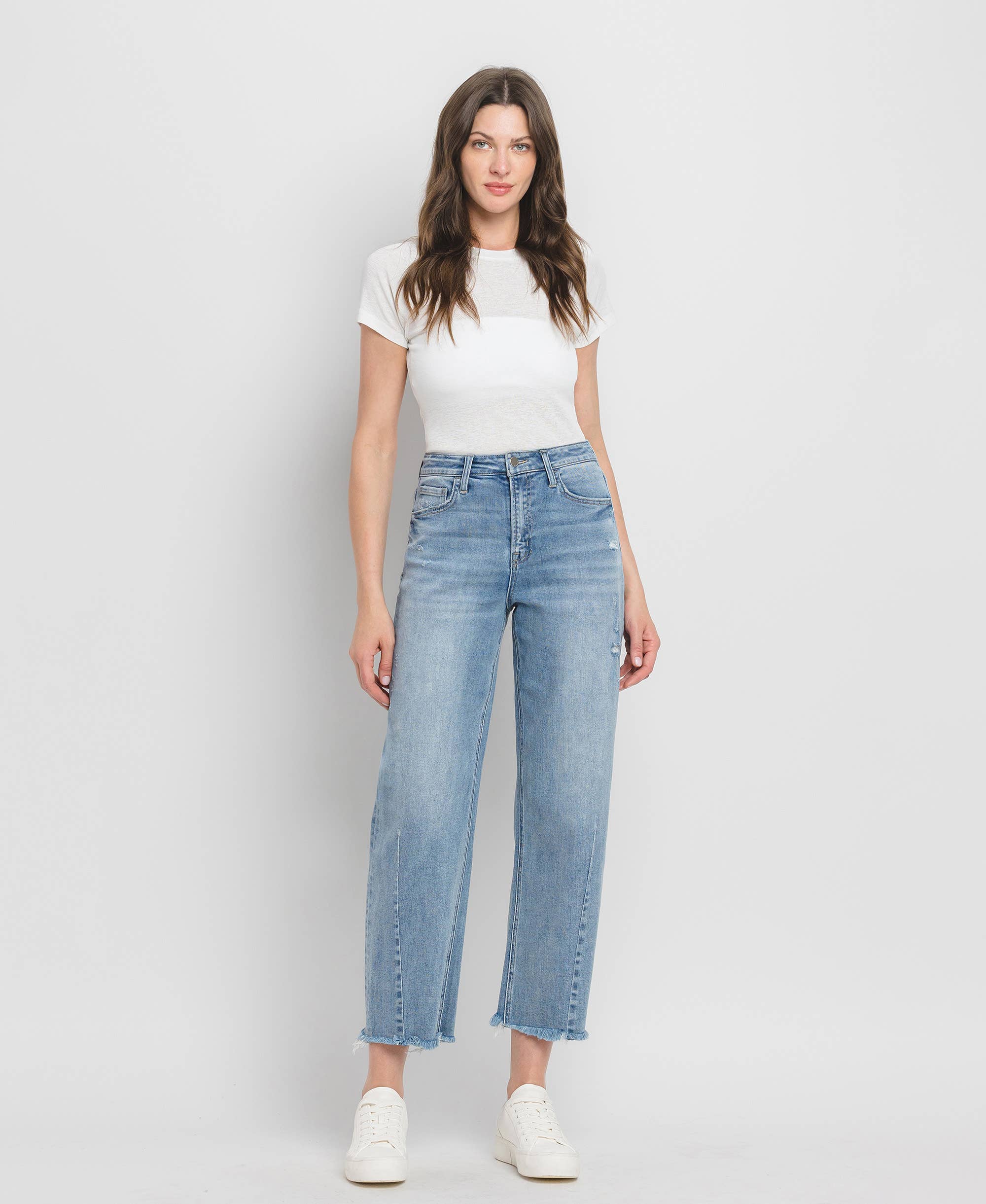 SUPER HIGH RISE BARREL LEG JEANS
