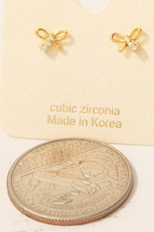 Bow Stud Earrings: G