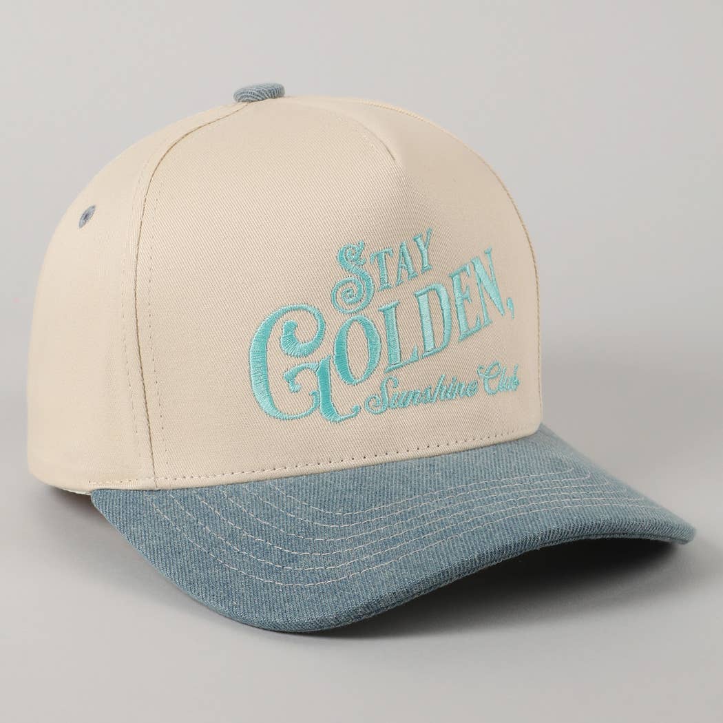 Stay Golden Sunshine Club Embroidery Trucker Hat