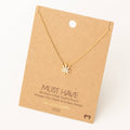 Jewel Cannabis Pendant Necklace: G